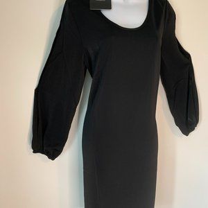 NWT JFN Dress with Sleeve Cutouts Black Size L